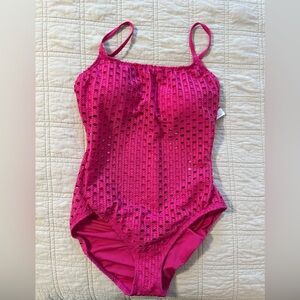 Carmen Marc Valvo Scoop Neck One Piece Swimsuit - Living Paradise NWT